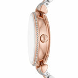 Emporio Armani Meccanico Automatic Mother of Pearl Dial Two Tone Steel Strap Watch For Women - AR60049 Authentic Buy Shop Now