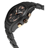 Emporio Armani Chronograph Black Ceramic Stainless Steel Dial Watch For Women - AR1411 Authentic Buy Shop Now