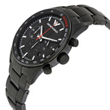 Emporio Armani Sigma Chronograph Black Dial Black Steel Strap Watch for Men - AR6094 Authentic Buy Shop Now