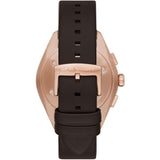 Emporio Armani Claudio Chronograph Blue Dial Brown Leather Strap Watch For Men - AR11554 Authentic Buy Shop Now