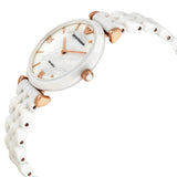 Emporio Armani Ceramica Mother of Pearl Dial White Ceramic Strap Watch For Women - AR1486 Authentic Buy Shop Now