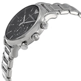 Emporio Armani Chronograph Black Dial Silver Steel Strap Watch For Men - AR1853 Authentic Buy Shop Now