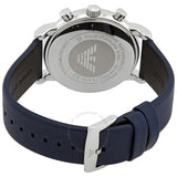 Emporio Armani Luigi Chronograph Blue Dial Blue Leather Strap Watch For Men - AR11451 Authentic Buy Shop Now