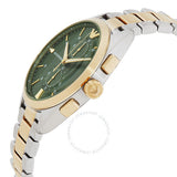 Emporio Armani Claudio Chronograph Green Dial Two Tone Steel Strap Watch For Women - AR11511 Authentic Buy Shop Now