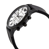 Emporio Armani Chronograph Quartz Silver Dial Black Rubber Strap Watch For Men - AR11048 Authentic Buy Shop Now