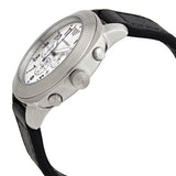 Emporio Armani Sportivo Chronograph Silver Dial Black Leather Strap Watch For Men - AR6054 Authentic Buy Shop Now