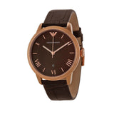 Emporio Armani Classic Quartz Brown Dial Brown Leather Strap Watch For Men - AR1613 Authentic Buy Shop Now