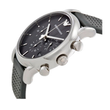 Emporio Armani Luigi Chronograph Quartz Grey Dial Grey Leather Strap Watch For Men - AR1735 Authentic Buy Shop Now