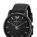 Emporio Armani Classic Black Dial Black Leather Strap Watch For Men - AR1732 Authentic Buy Shop Now