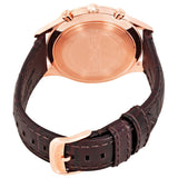 Emporio Armani Classic Chronograph Burgundy Dial Brown Leather Strap Watch For Men - AR1890 Authentic Buy Shop Now