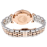 Emporio Armani T Bar Gianni Classic Mother Of Pearl Dial Two Tone Steel Strap Watch For Women - AR1683 Authentic Buy Shop Now