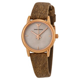 Emporio Armani Classic Analog Grey Dial Brown Leather Strap Watch For Men - AR1813 Authentic Buy Shop Now