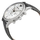 Emporio Armani Classic Chronograph Silver Dial Grey Leather Strap Watch For Men - AR1861 Authentic Buy Shop Now