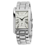 Emporio Armani Classic White Dial Silver Steel Strap Watch For Men - AR0145 Authentic Buy Shop Now