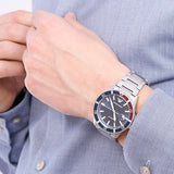 Emporio Armani Diver Quartz Blue Dial Silver Steel Strap Watch For Men - AR11339 Authentic Buy Shop Now