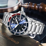 Emporio Armani Diver Quartz Blue Dial Silver Steel Strap Watch For Men - AR11339 Authentic Buy Shop Now