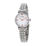 Emporio Armani Donna Mother of Pearl Dial Silver Steel Strap Watch For Women - AR11204 Authentic Buy Shop Now