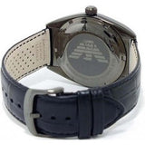 Emporio Armani Franco Black Dial Black Leather Strap Watch For Men - AR0368 Authentic Buy Shop Now