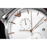 Emporio Armani Chonograph SIlver Dial Silver Steel Strap Watch For Men - AR1933 Authentic Buy Shop Now