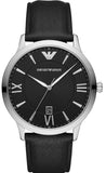 Emporio Armani Giovanni Analog Black Dial Black Leather Strap Watch For Men - AR11210 Authentic Buy Shop Now