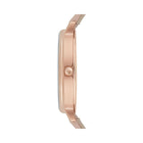 Emporio Armani Kappa Rose Gold & White Dial Beige Nude Leather Strap Watch For Women - AR2510 Authentic Buy Shop Now