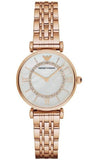 Emporio Armani T-Bar Gianni Crystal Pave Dial Rose Gold Steel Strap Watch For Women - AR11244 Authentic Buy Shop Now