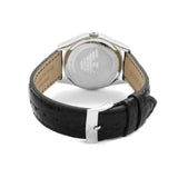 Emporio Armani Velente Black Dial Black Leather Strap Watch For Women - AR0644 Authentic Buy Shop Now