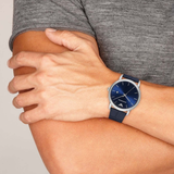 Emporio Armani Dress Quartz Blue Dial Blue Leather Strap Watch For Men - AR2501 Authentic Buy Shop Now