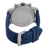 Emporio Armani Luigi Chronograph Black Dial Blue Rubber Strap Watch For Men - AR11023 Authentic Buy Shop Now