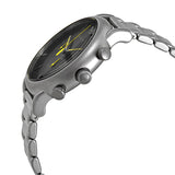 Emporio Armani Luigi Chronograph Black Dial Silver Steel Strap Watch For Men - AR11324 Authentic Buy Shop Now