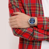 Emporio Armani Mario Chronograph Blue Dial Silver Steel Strap Watch For Men - AR11306 Authentic Buy Shop Now