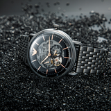 Emporio Armani Automatic Multifunction Black Dial Black Mesh Bracelet Watch For Men - AR60025 Authentic Buy Shop Now
