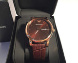 Emporio Armani Luigi Classic Brown Dial Brown Leather Strap Watch For Men - AR2503 Authentic Buy Shop Now