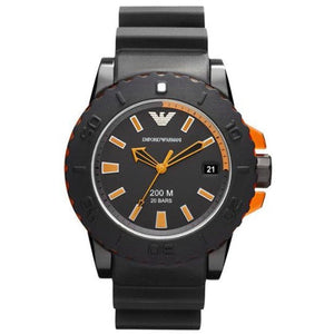 Emporio Armani Sportivo Quartz Black Dial Black Silicone Strap Watch For Men - AR5969 Authentic Buy Shop Now