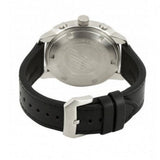 Emporio Armani Sportivo Chronograph Silver Dial Black Leather Strap Watch For Men - AR6054 Authentic Buy Shop Now