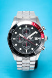 Emporio Armani Chronograph Black Dial Silver Stainless Steel Watch For Men - AR5855 Authentic Buy Shop Now