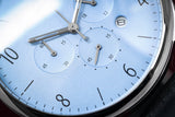 Emporio Armani Chronograph Blue Dial Blue Leather Strap Watch For Men - AR1889 Authentic Buy Shop Now
