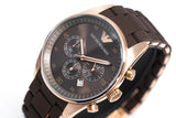 Emporio Armani Sport Chronograph Brown Dial Brown Stainless Steel Watch For Men - AR5890 Authentic Buy Shop Now