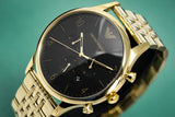 Emporio Armani Classic Chronograph Black Dial Gold Steel Strap Watch For Men - AR1893 Authentic Buy Shop Now