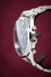 Emporio Armani Chronograph Blue Dial Silver Steel Strap Watch For Men - AR1942 Authentic Buy Shop Now