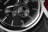 Emporio Armani Classic Chronograph Black Dial Black Leather Strap Watch For Men - AR0431 Authentic Buy Shop Now