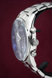 Emporio Armani Sportivo Chronograph Blue Dial Silver Steel Strap Watch For Men - AR5860 Authentic Buy Shop Now
