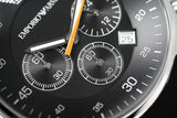 Emporio Armani Sportivo Chronograph Black Dial Black Strap Watch For Men - AR5858 Authentic Buy Shop Now