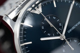 Emporio Armani Gianni Chronograph Blue Dial Silver Steel Strap Watch For Men - AR80013 Authentic Buy Shop Now