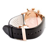 Emporio Armani Gianni Classic Chronograph White Dial Brown Leather Strap Watch For Men - AR0398 Authentic Buy Shop Now