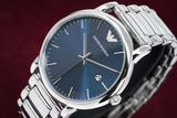 Emporio Armani Luigi Blue Dial Silver Steel Strap Watch For Men - AR11089 Authentic Buy Shop Now