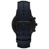 Emporio Armani Renato Chronograph Quartz Blue Dial Blue Leather Strap Watch For Men - AR2481 Authentic Buy Shop Now