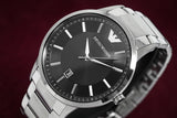 Emporio Armani Sportivo Black Dial Silver Stainless Steel Watch For Men - AR2457 Authentic Buy Shop Now