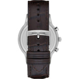 Emporio Armani Renato Chronograph Grey Dial Brown Leather Strap Watch For Men - AR2513 Authentic Buy Shop Now