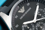 Emporio Armani Sportivo Black Dial Two Tone Ceramic Bracelet Watch For Men - AR5866 Authentic Buy Shop Now